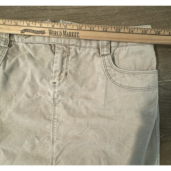 Gap Vtg Tan Beige Corduroy A Line Pockets 6 Stretch Skirt 90s Y2K Preppy Retro - Picture 4 of 9